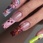 FLEURS PASTELS - Faux ongles réutilisable - Madame Lovely - Madame Lovely