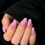 PINK WAVES - Faux ongles réutilisable - Madame Lovely - Madame Lovely